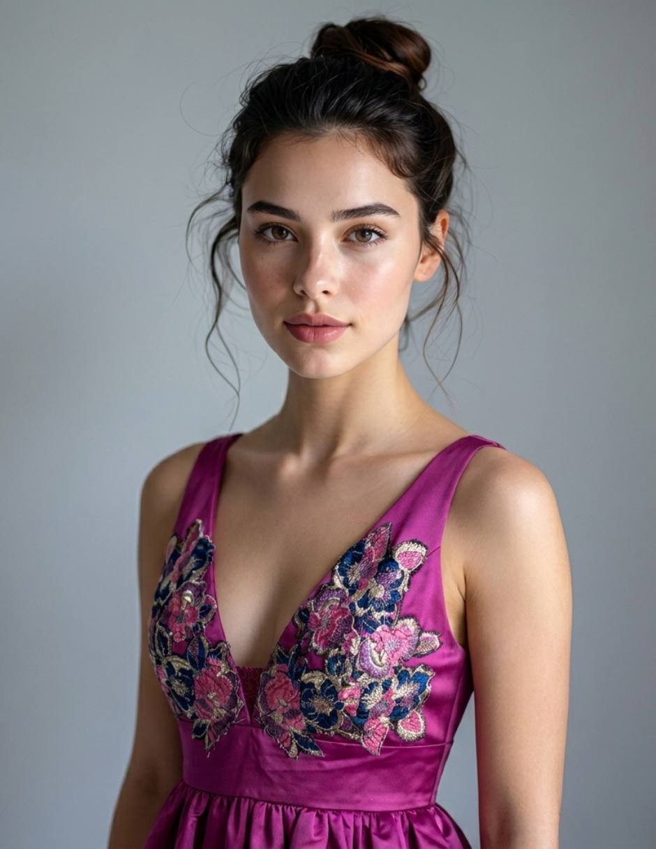Vestido arriba rodilla fiesta para mujer 4