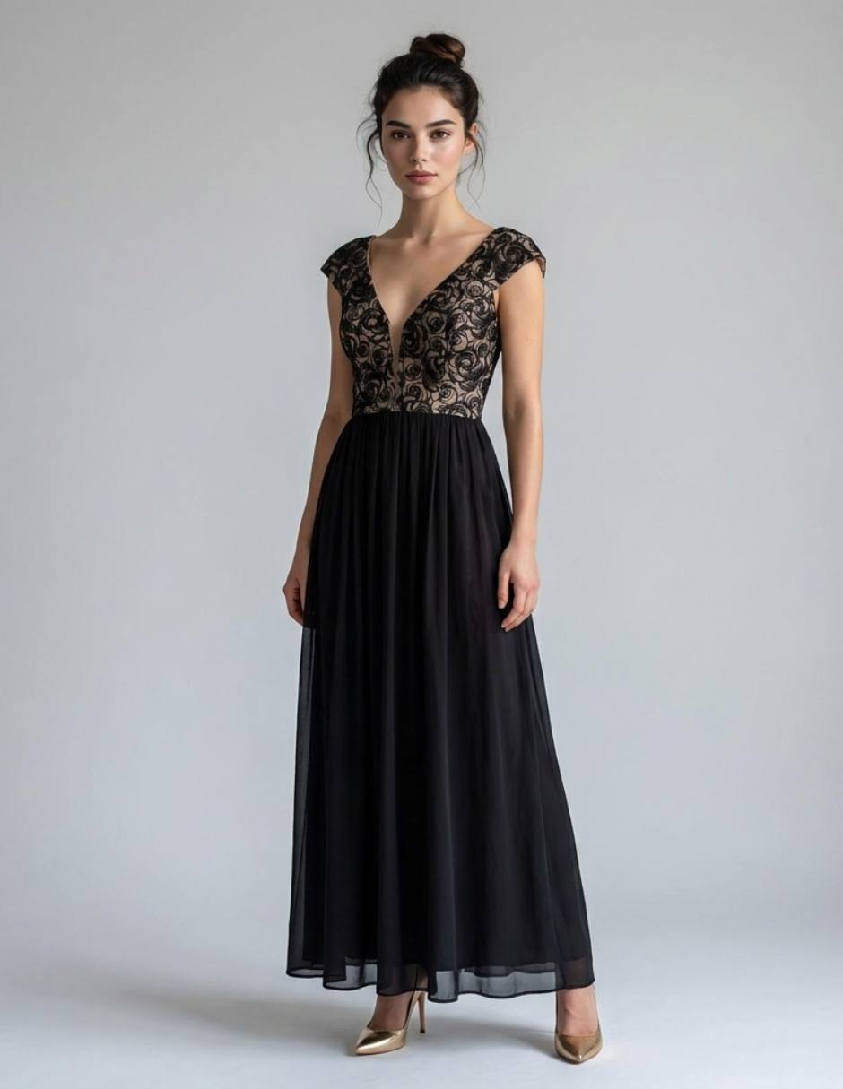 Vestido largo fiesta para mujer 1