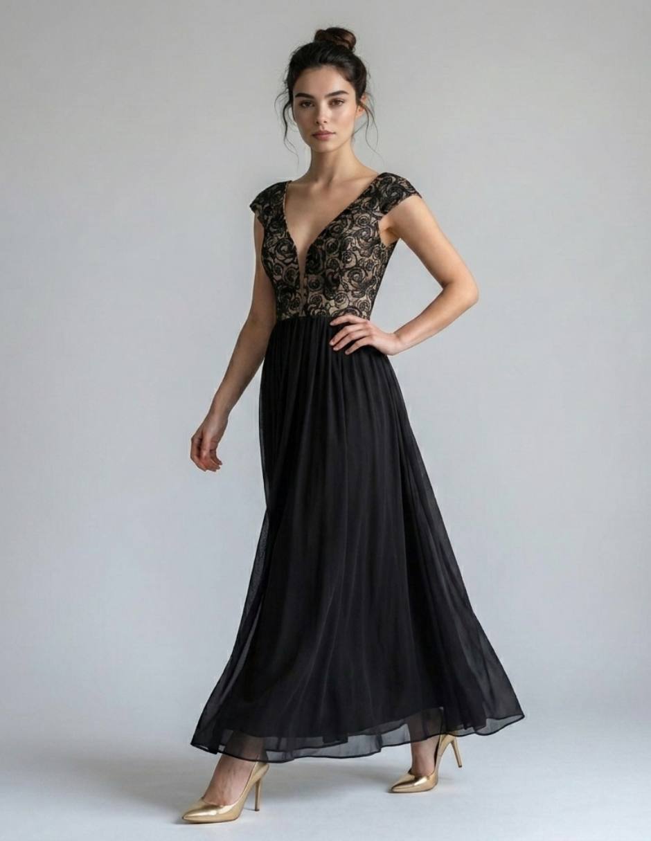 Vestido largo fiesta para mujer 3