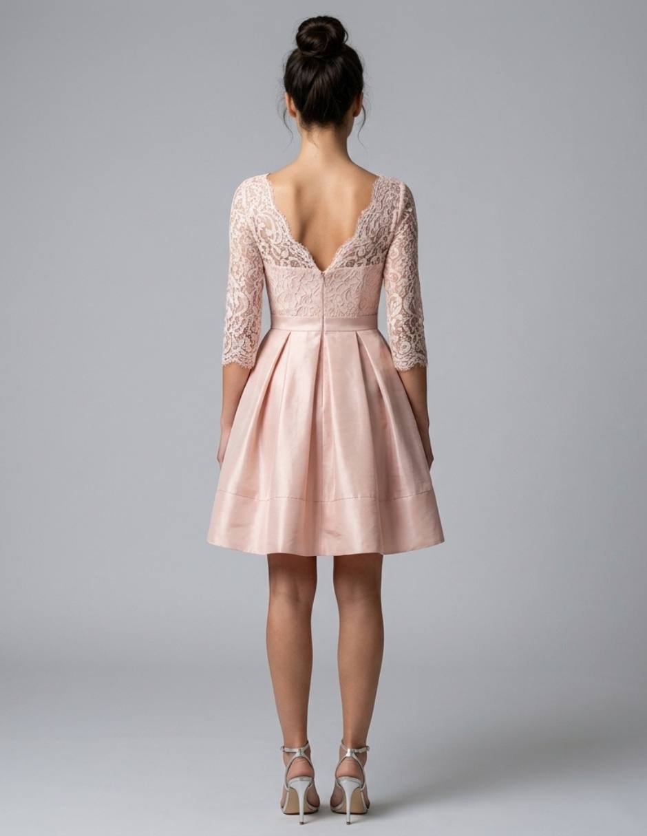 Vestido arriba rodilla fiesta para mujer 2