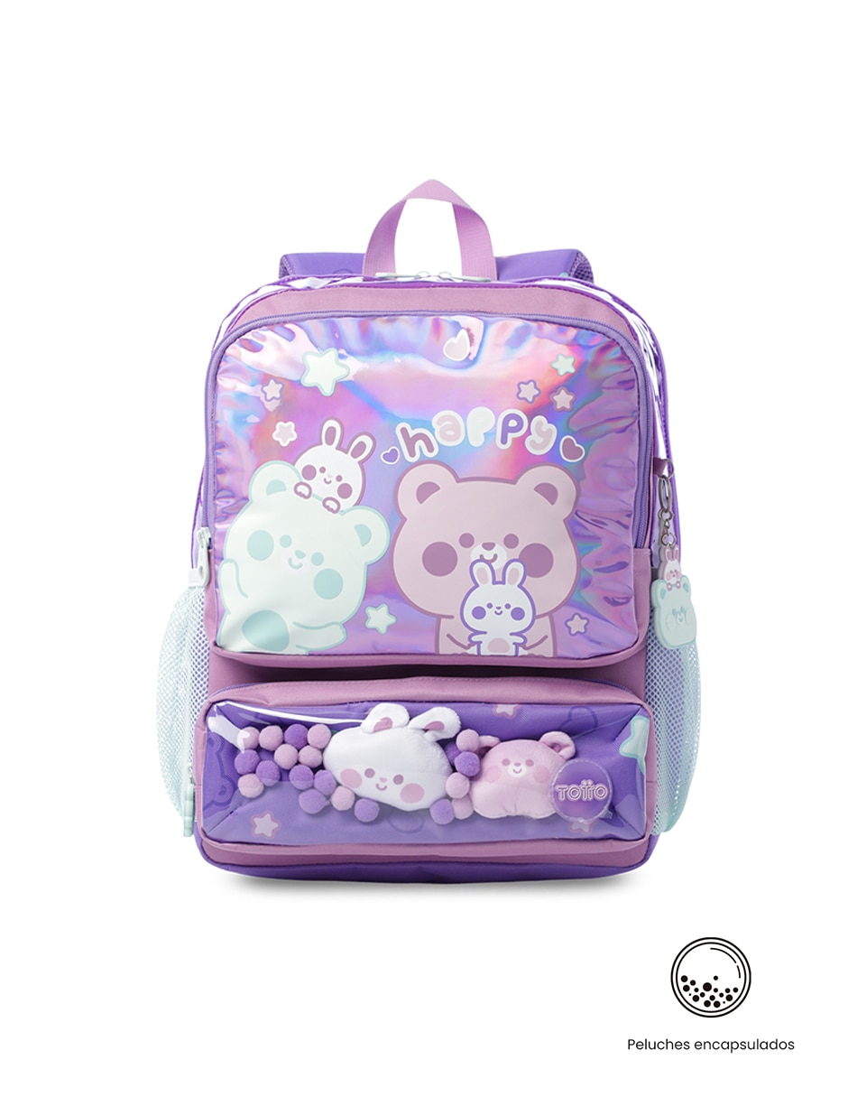 Set mochila ecolar Friends Party M para niña 8