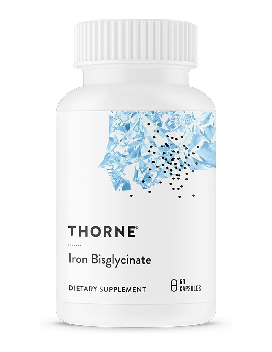 Thorne Hierro Bisglicinato 25 mg Bienestar Nutricional 60 Cápsulas