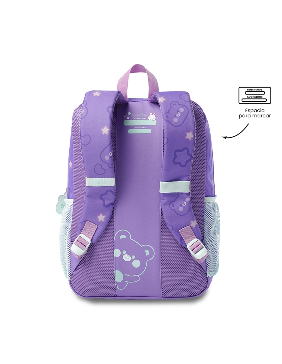 Set mochila escolar Totto Friends Party L para niña