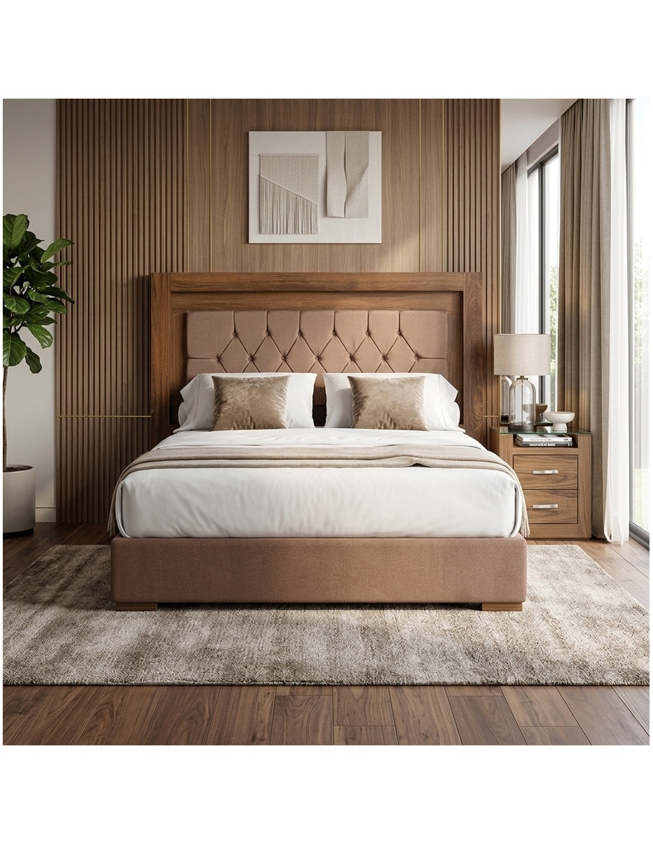 Set cabecera Bordeaux de madera 3