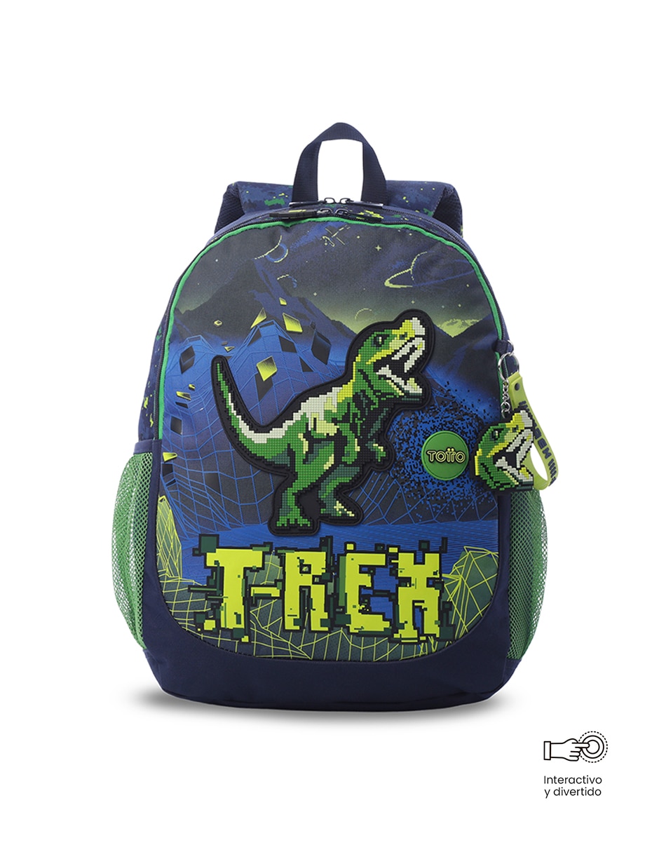 Set mochila escolar Dinosaurios Totto Combo Digisaurio L para niño