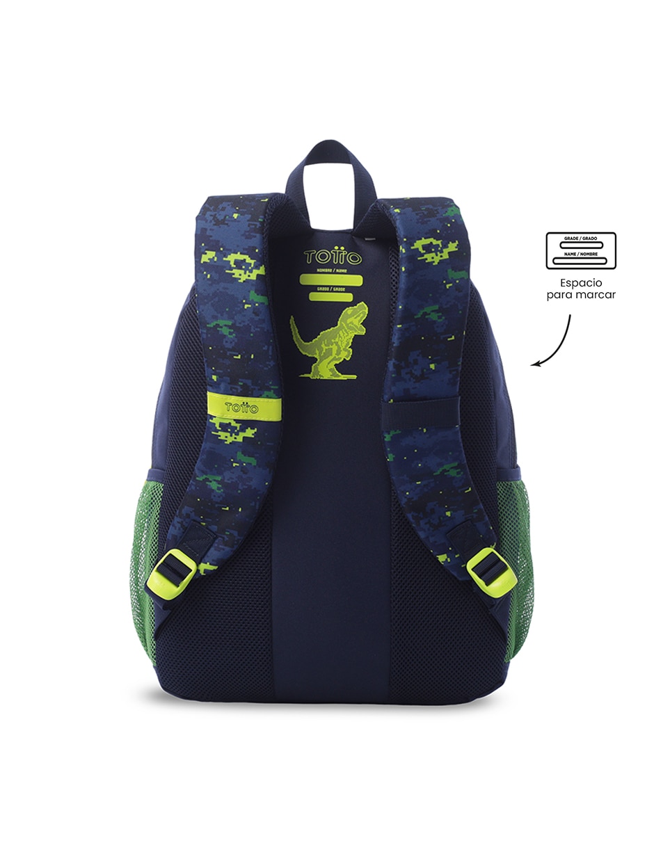 Set mochila escolar Dinosaurios Totto Combo Digisaurio L para niño