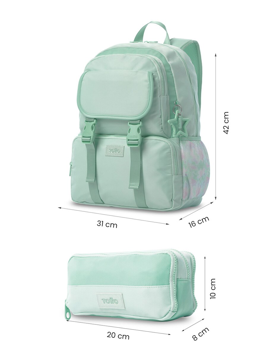 Set mochila escolar Combo Cluw para niña 10