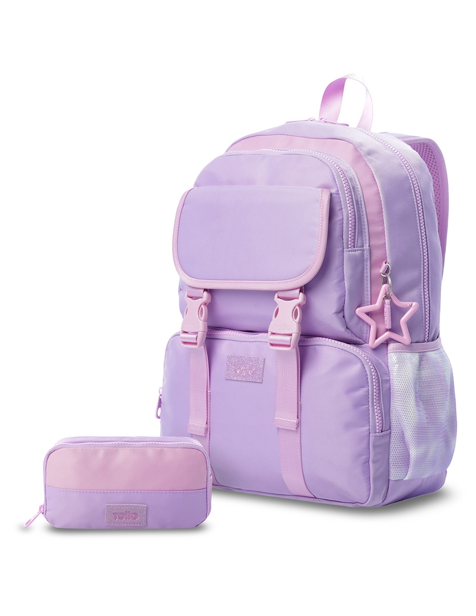 Set mochila escolar Totto Combo Cluw para niña