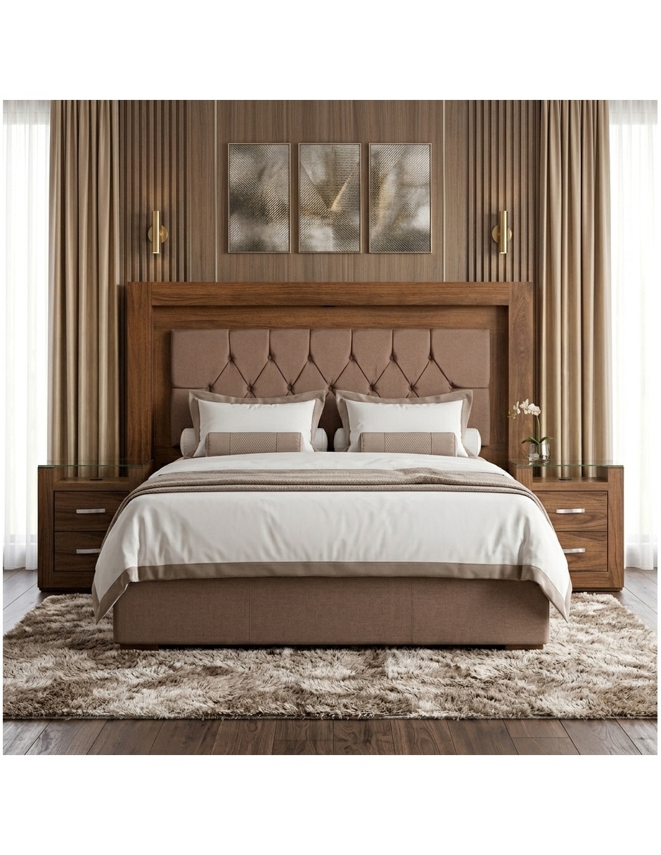 Cabecera Bordeaux de madera 4