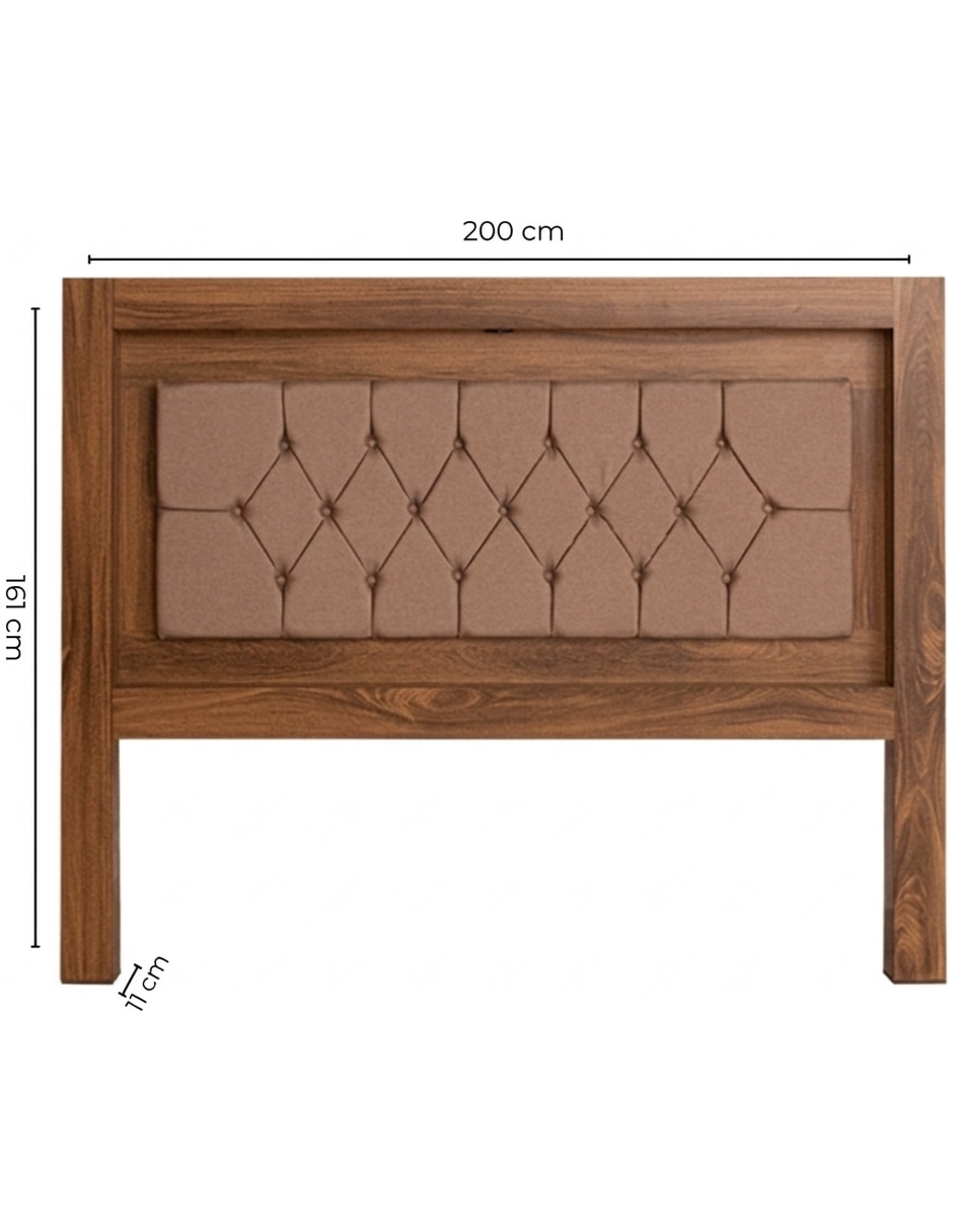 Cabecera Bordeaux de madera 8