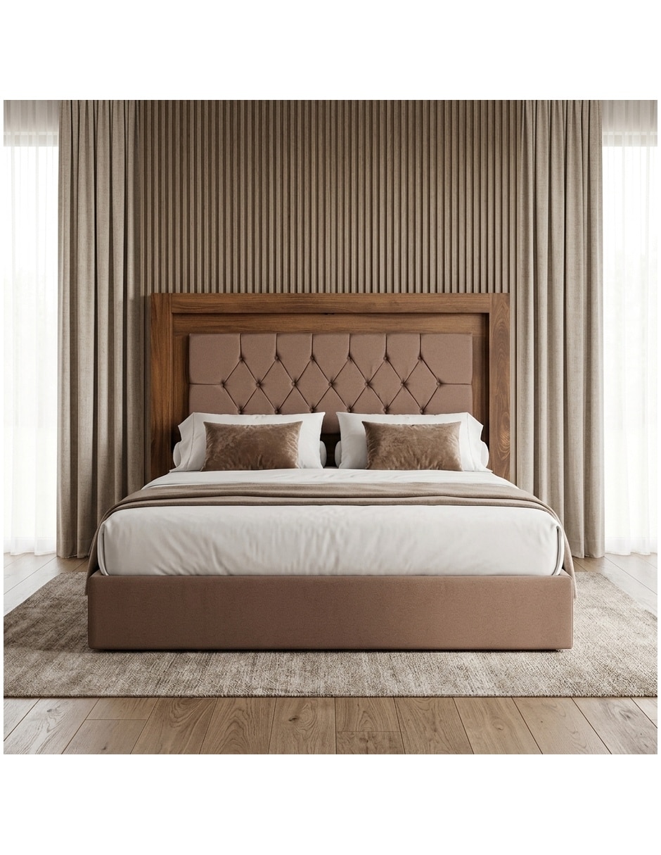 Cabecera Bordeaux de madera 2