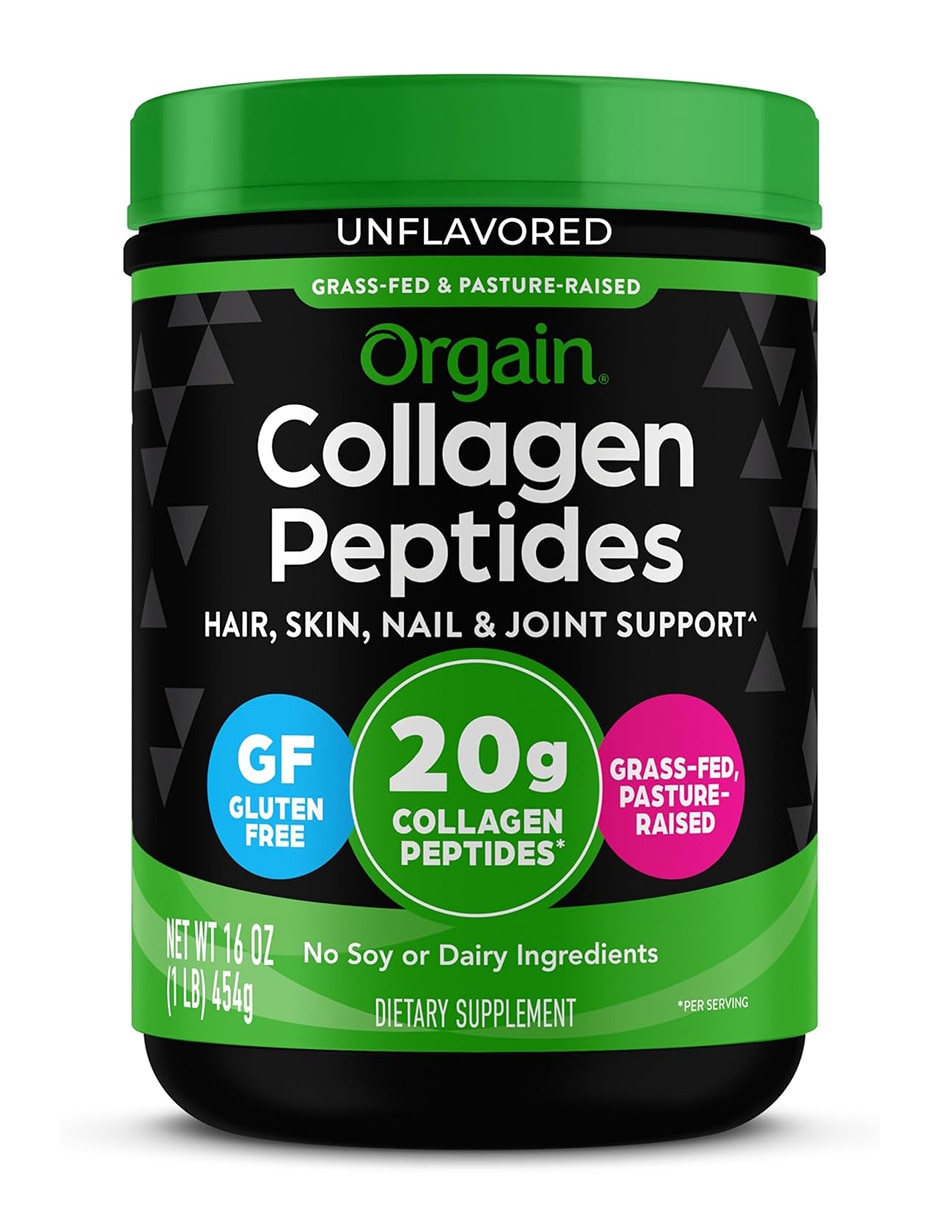 Orgain Colágeno Péptidos Bienestar Piel y Articular 454 g Orgain con Péptidos de colágeno hidrolizado (bovinos)