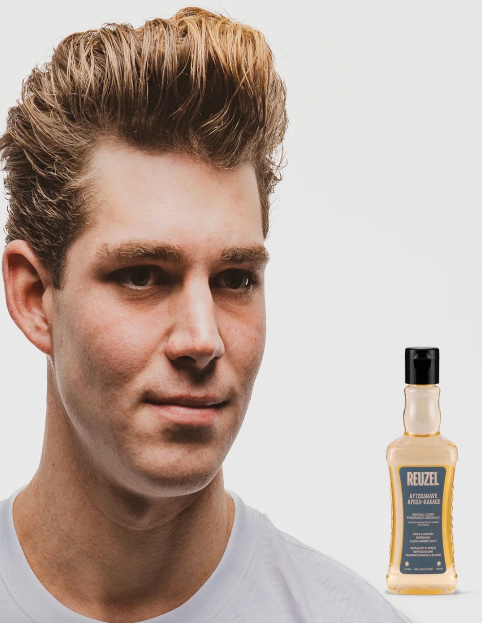 Loción after shave afeitado Aftershave 100ml Líquido dorado cristalino clásico de las barberías tradicionales 3