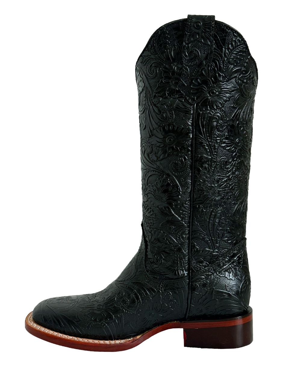 Bota media pierna de piel para mujer 6