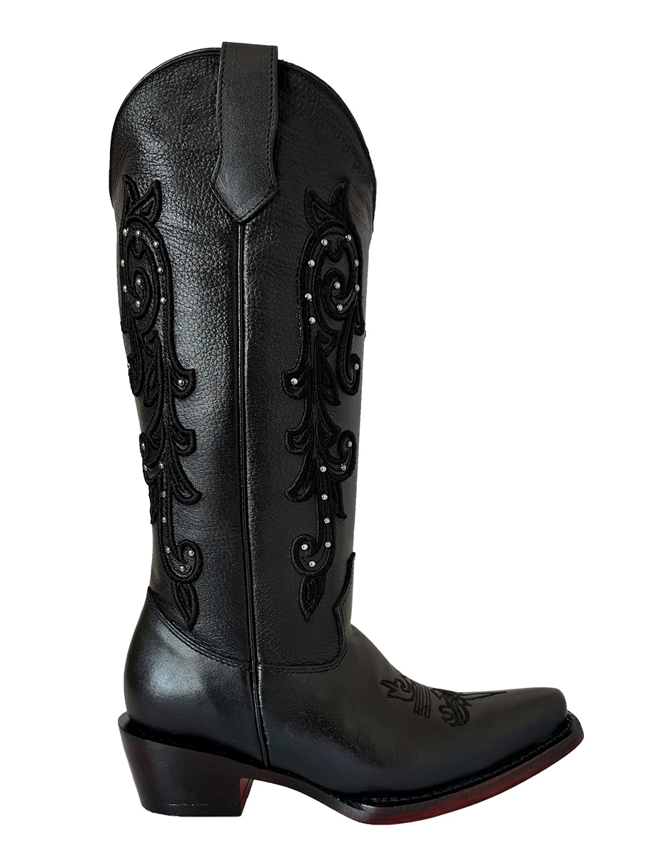 Bota cowboy Abajo de la rodilla de piel bovino para mujer Bota cowboy Abajo de la rodilla de piel bovino para mujer