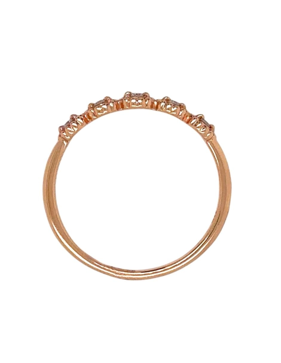 Anillo multi gemas idc jul2026 14 k de oro rosa diamante brillante