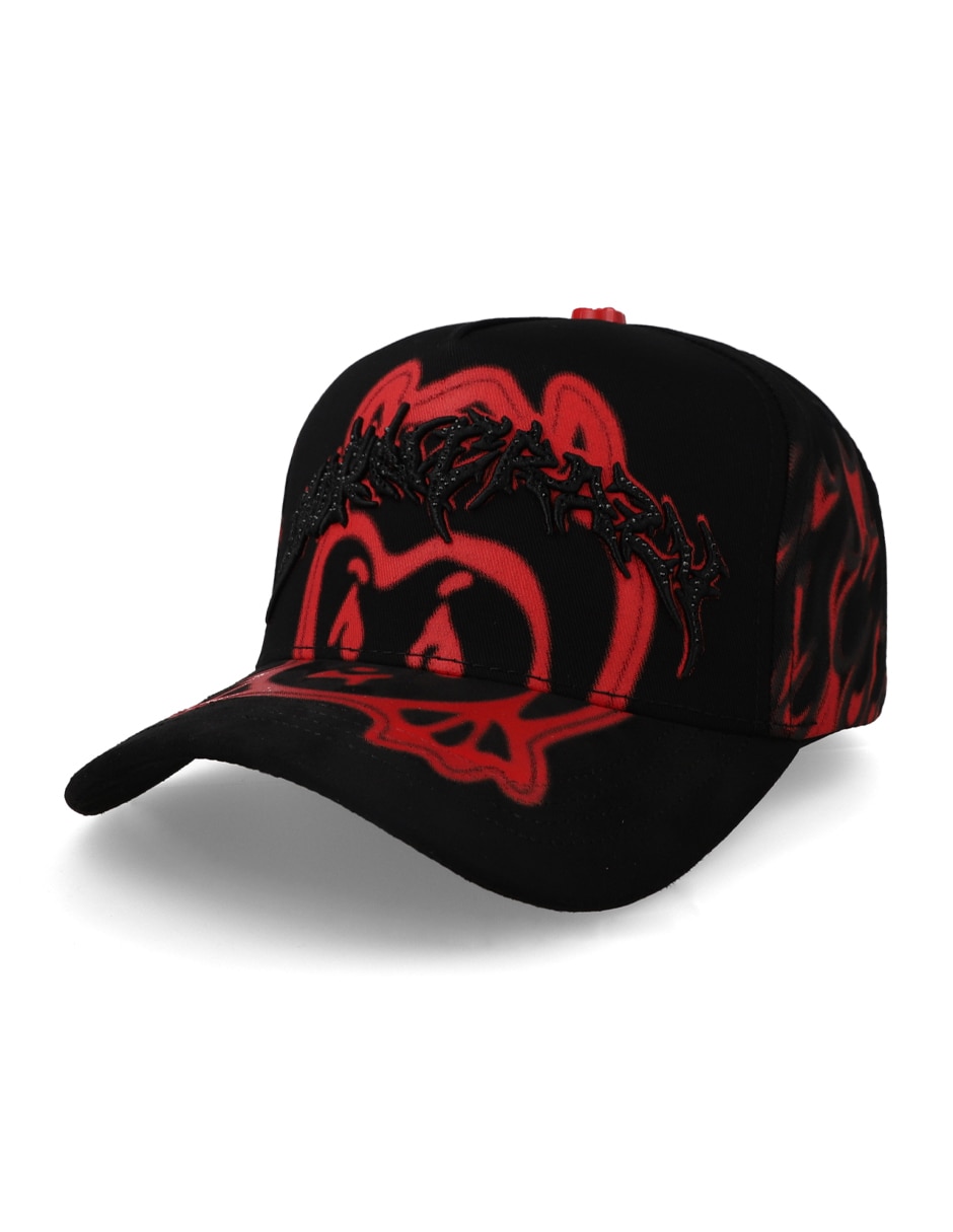 Gorra visera curva snapback Born Crazy Negra Ajustable para adulto Gorra visera curva snapback Born Crazy Negra Ajustable para adulto