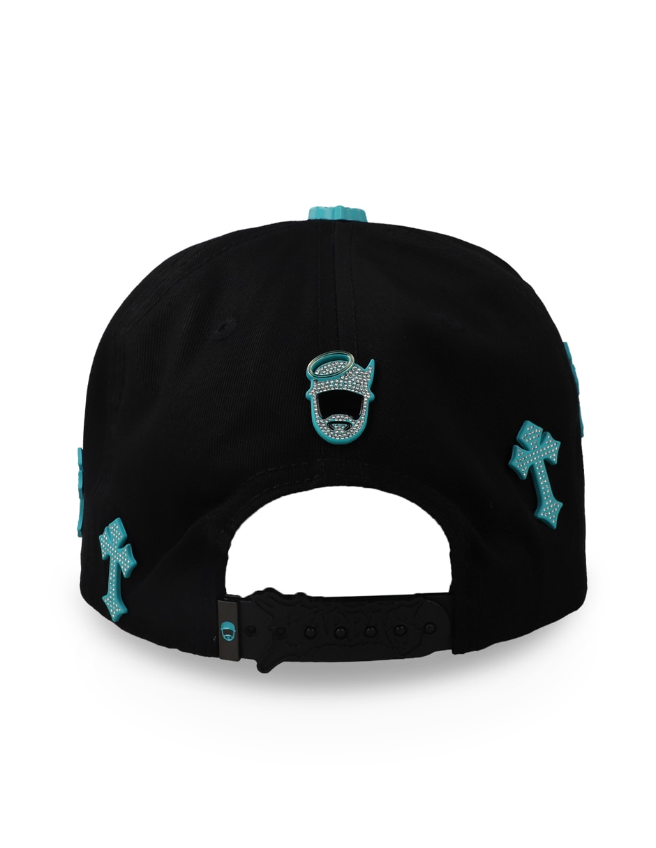 Gorra visera curva snapback Negra ajustable para adulto 2