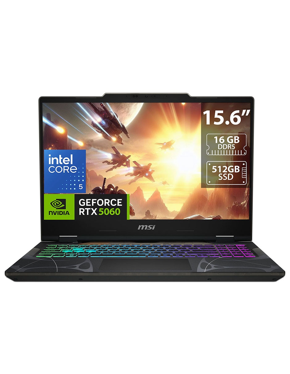 Laptop gamer MSI Cyborg 15 15.6 pulgadas Full HD Intel Core 5 210H NVIDIA GeForce RTX 5060 16 GB RAM 512 GB SSD Laptop gamer MSI Cyborg 15 15.6 pulgadas Full HD Intel Core 5 210H NVIDIA GeForce RTX 5060 16 GB RAM 512 GB SSD