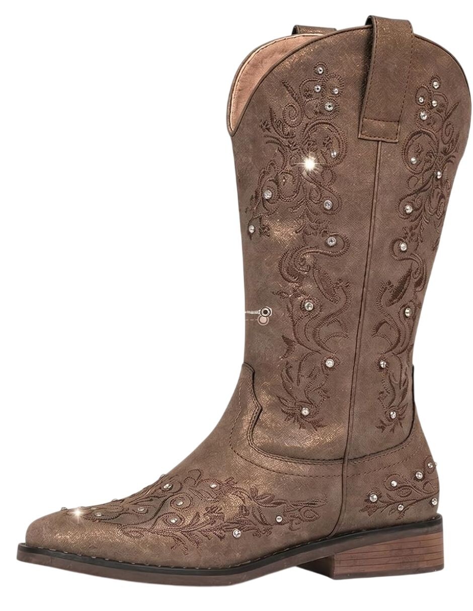 Bota cowboy arriba del tobillo para mujer 1