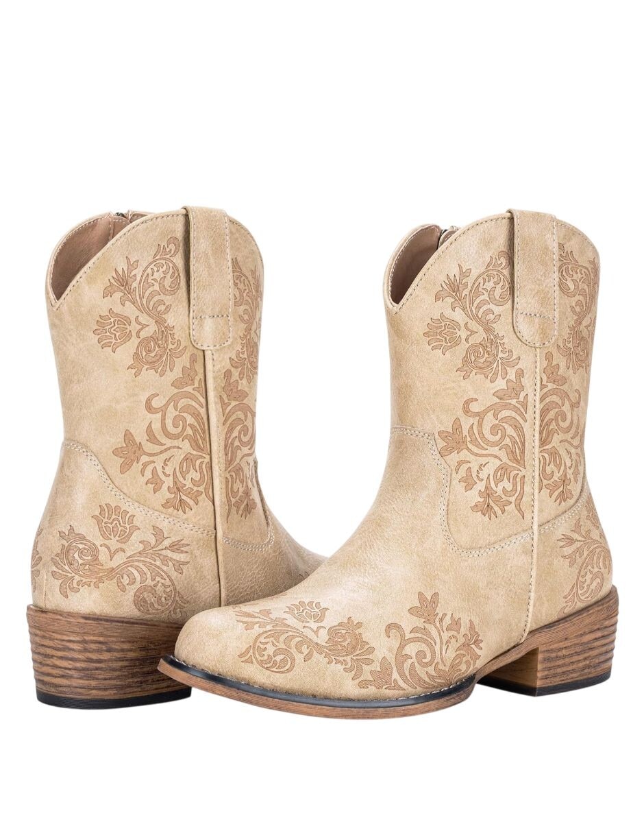 Bota cowboy arriba del tobillo gwin para mujer