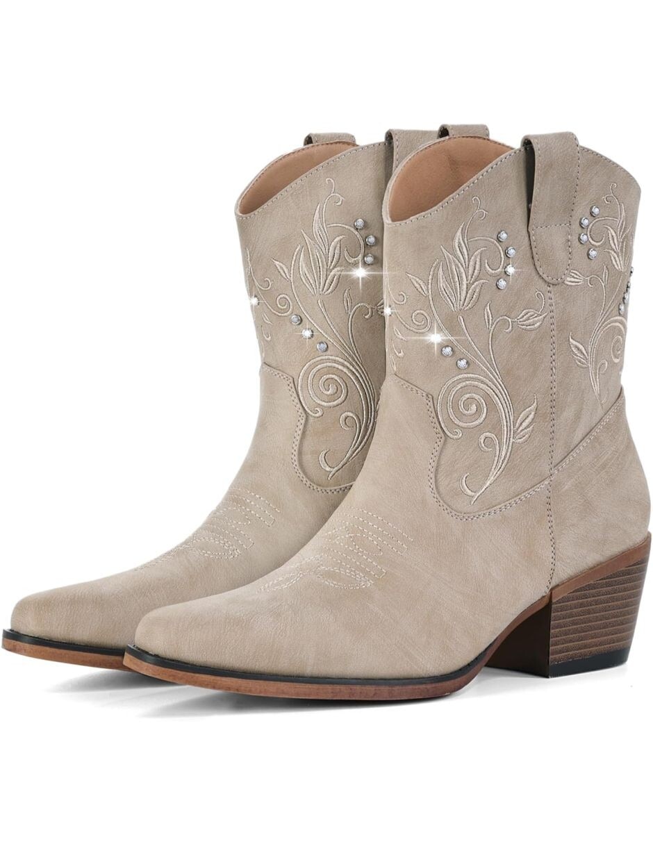 Bota cowboy arriba del tobillo gwin para mujer