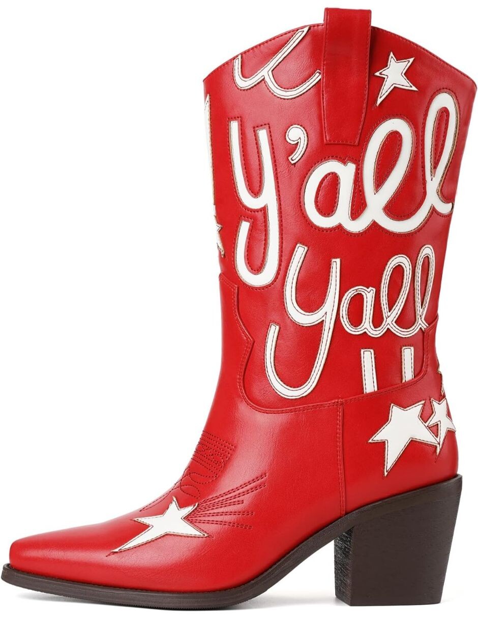 Bota cowboy arriba del tobillo para mujer 1