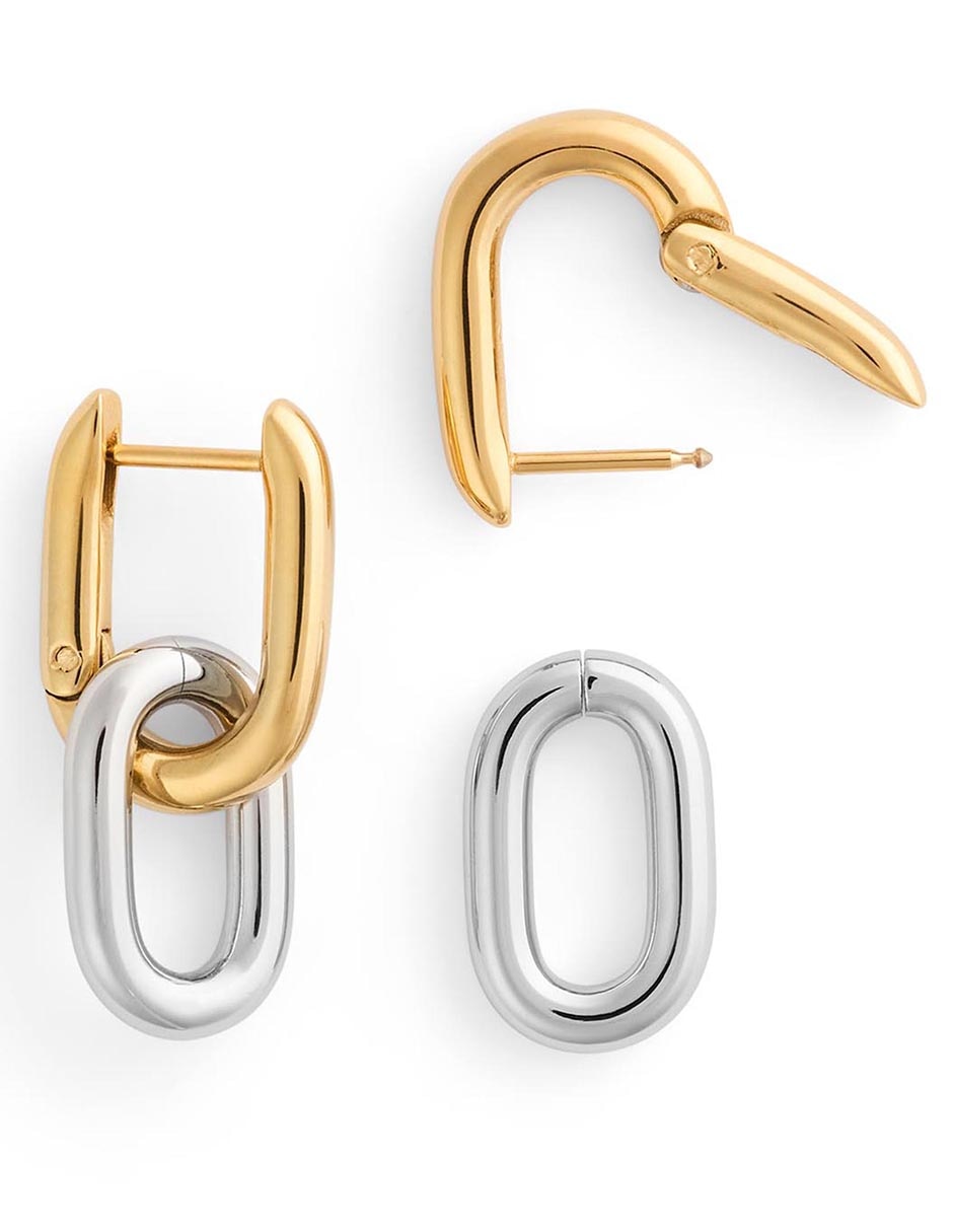 Aretes largos de eslabones D Wellington 2