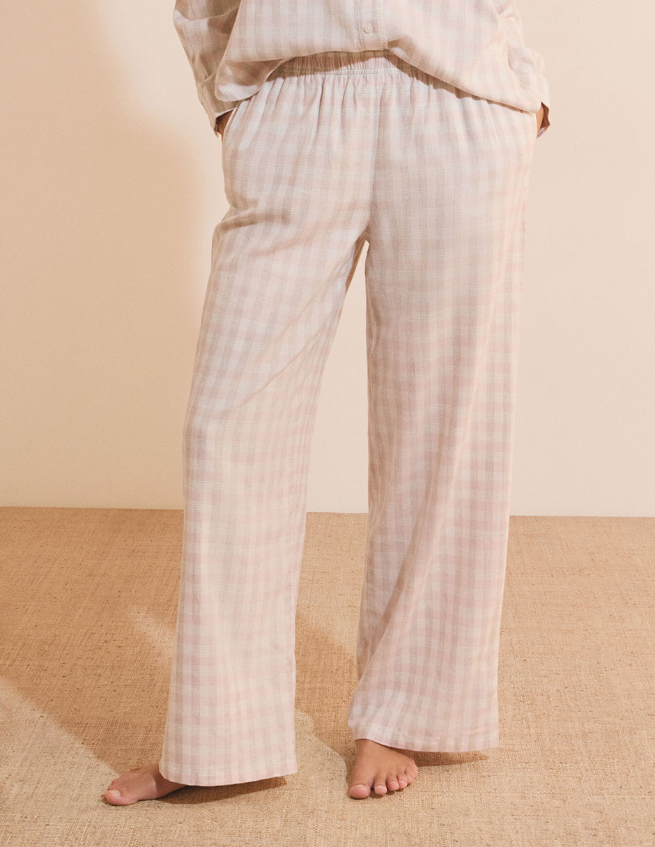 Pantalón pijama de algodón para mujer