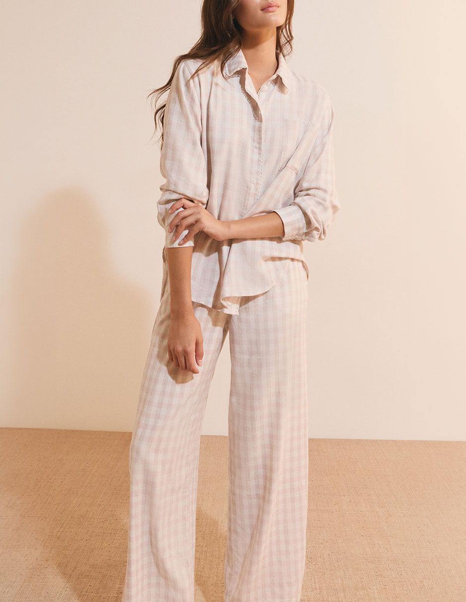 Pantalón pijama de algodón para mujer