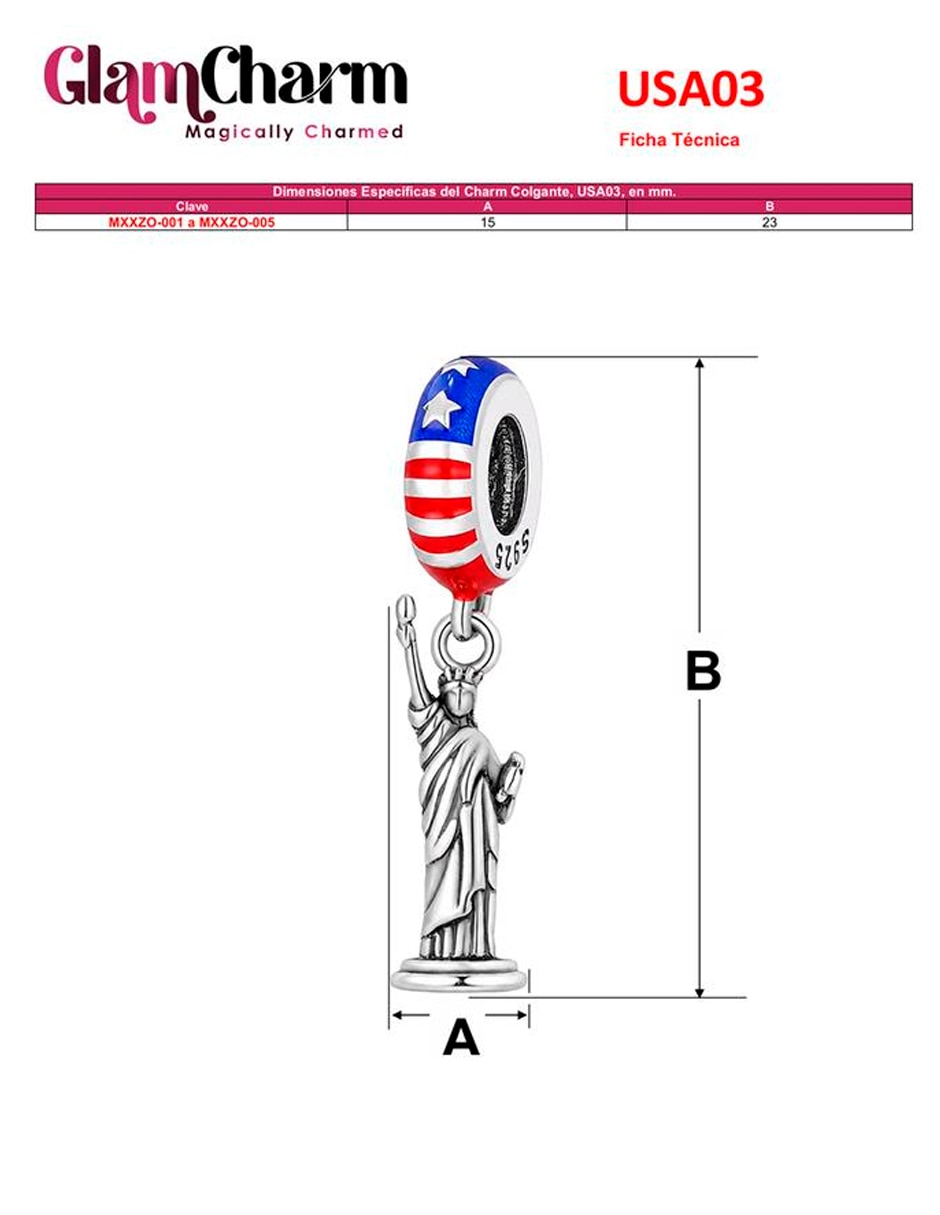 Charm para bolsa de semicircular 6