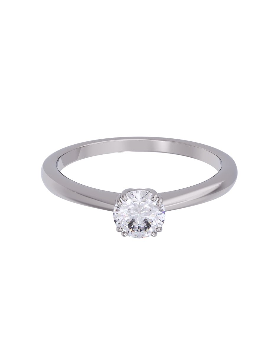 Anillo de compromiso de oro 10 k diamante 1