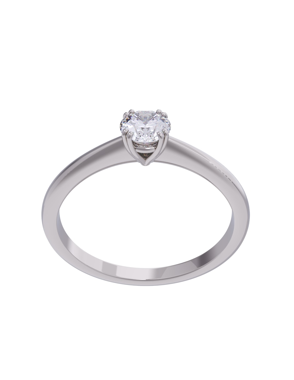Anillo de compromiso de oro 10 k diamante 2