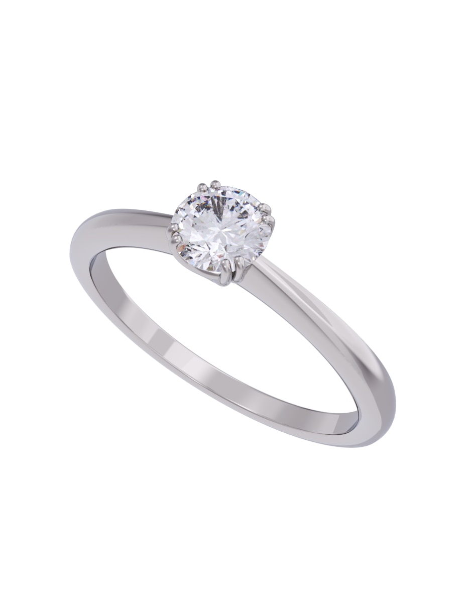 Anillo de compromiso de oro 10 k diamante 4