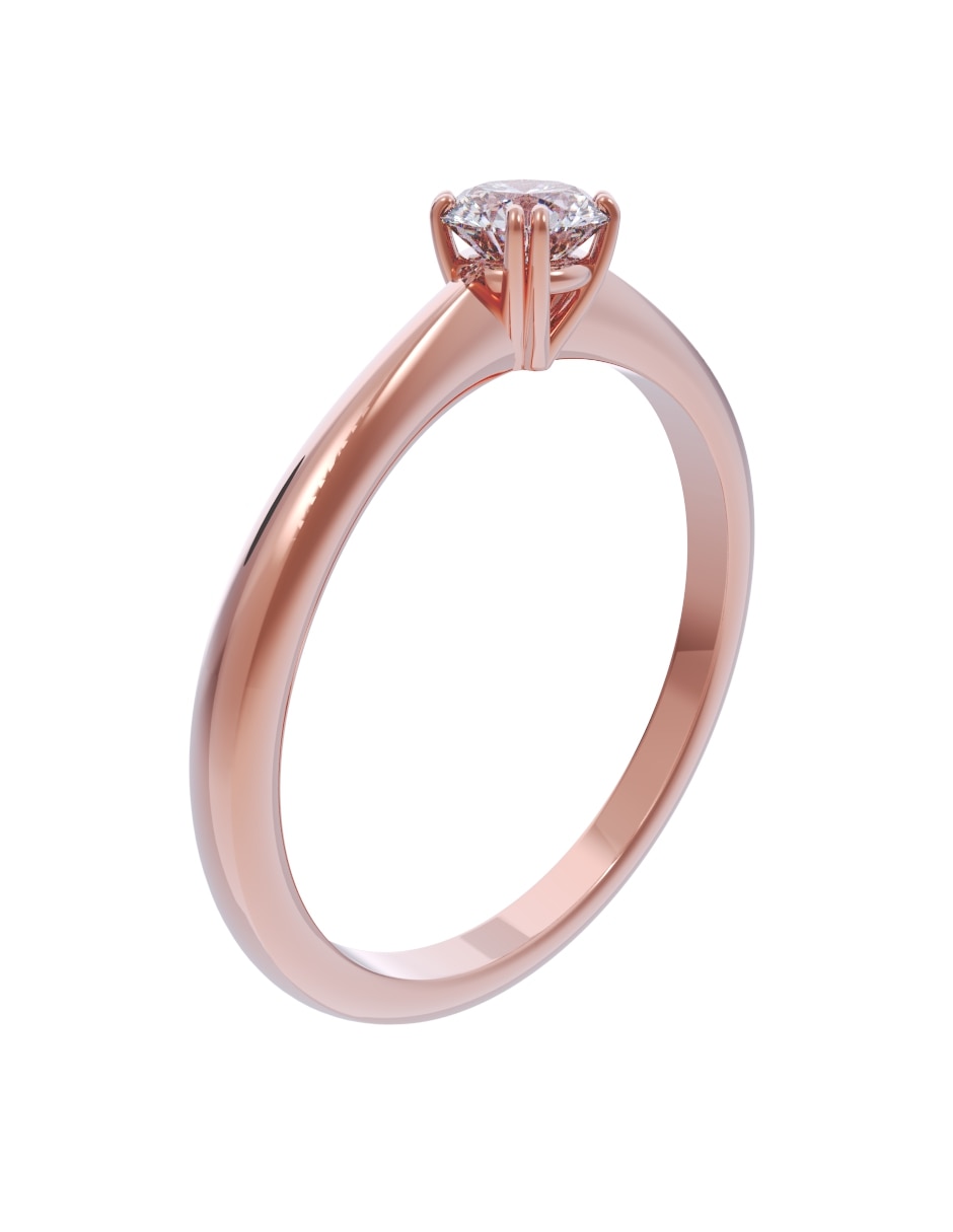 Anillo de compromiso de oro 10 k Diamantes Fonelli diamante 3
