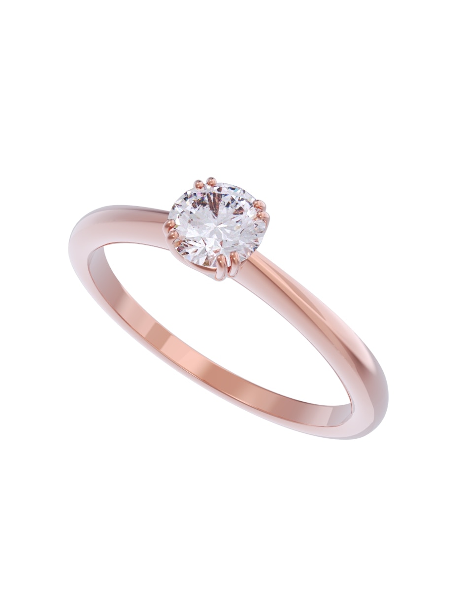 Anillo de compromiso de oro 10 k Diamantes Fonelli diamante 4