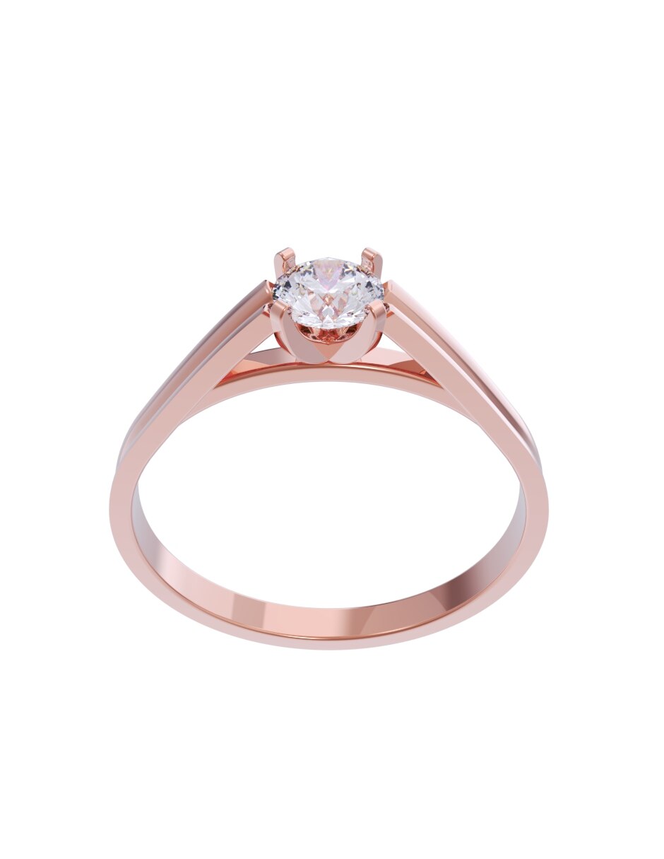 Anillo de compromiso de oro 14 k Diamantes Fonelli diamante 2