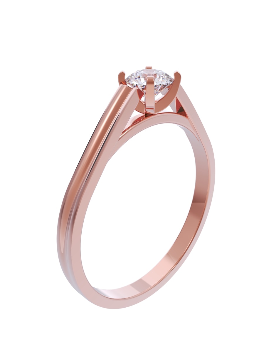 Anillo de compromiso de oro 14 k Diamantes Fonelli diamante 3