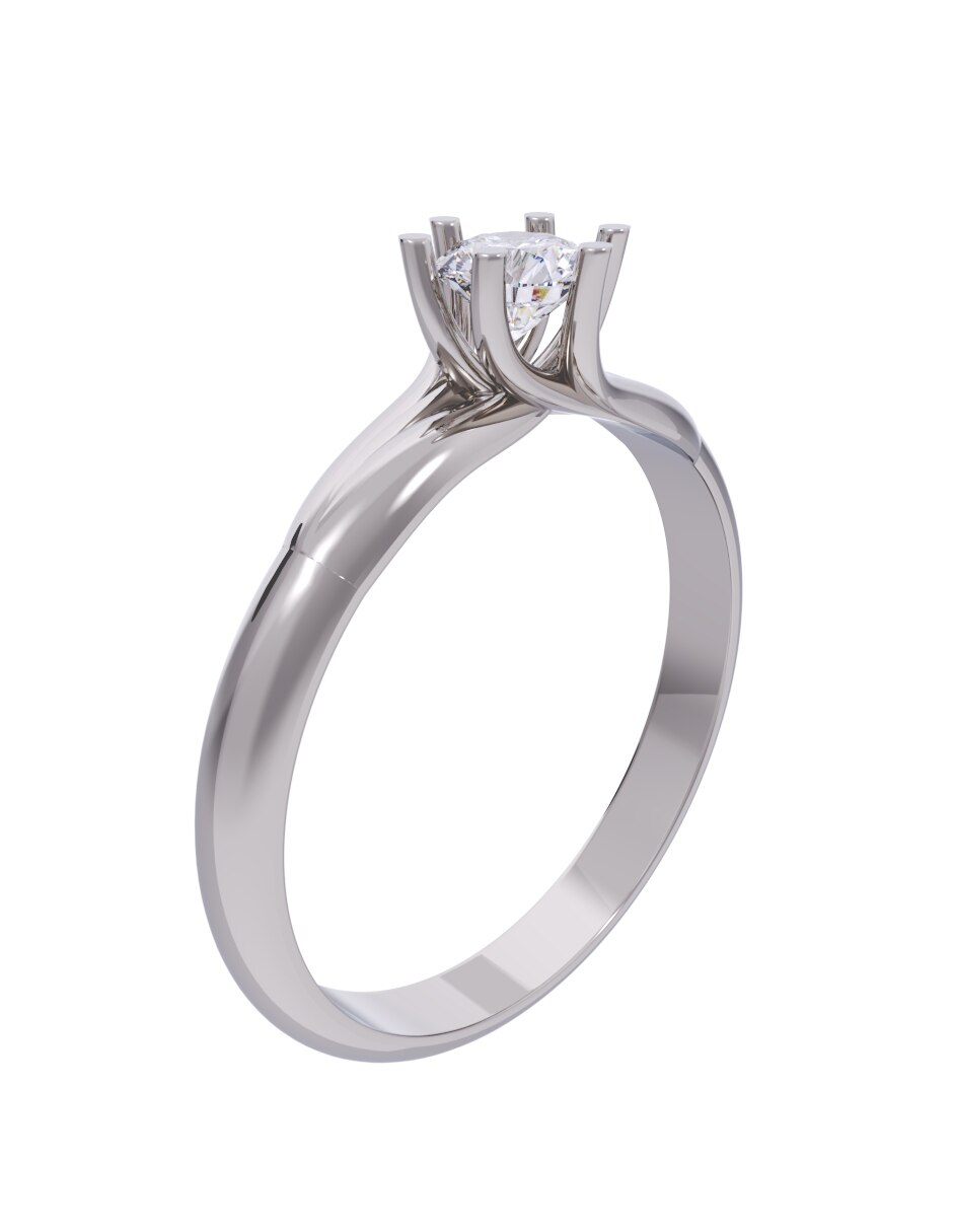 Anillo de compromiso de oro 14 k Diamantes Fonelli diamante 3