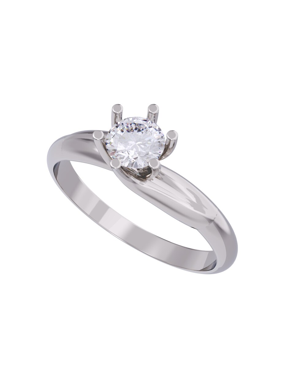 Anillo de compromiso de oro 14 k Diamantes Fonelli diamante 2