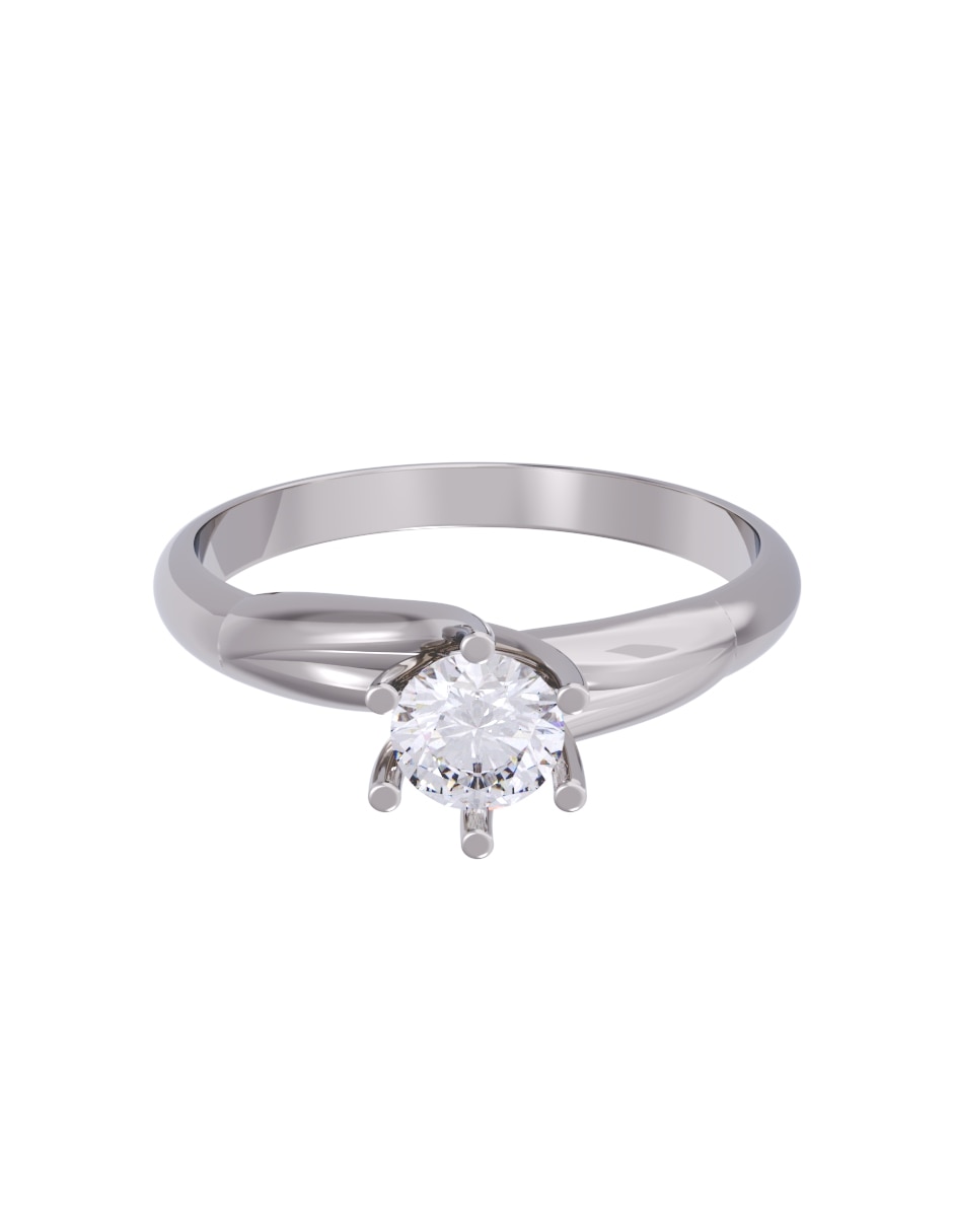 Anillo de compromiso de oro 10 k diamante 1
