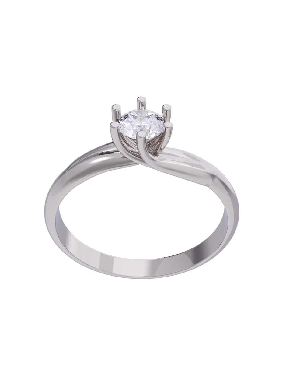 Anillo de compromiso de oro 10 k diamante 2
