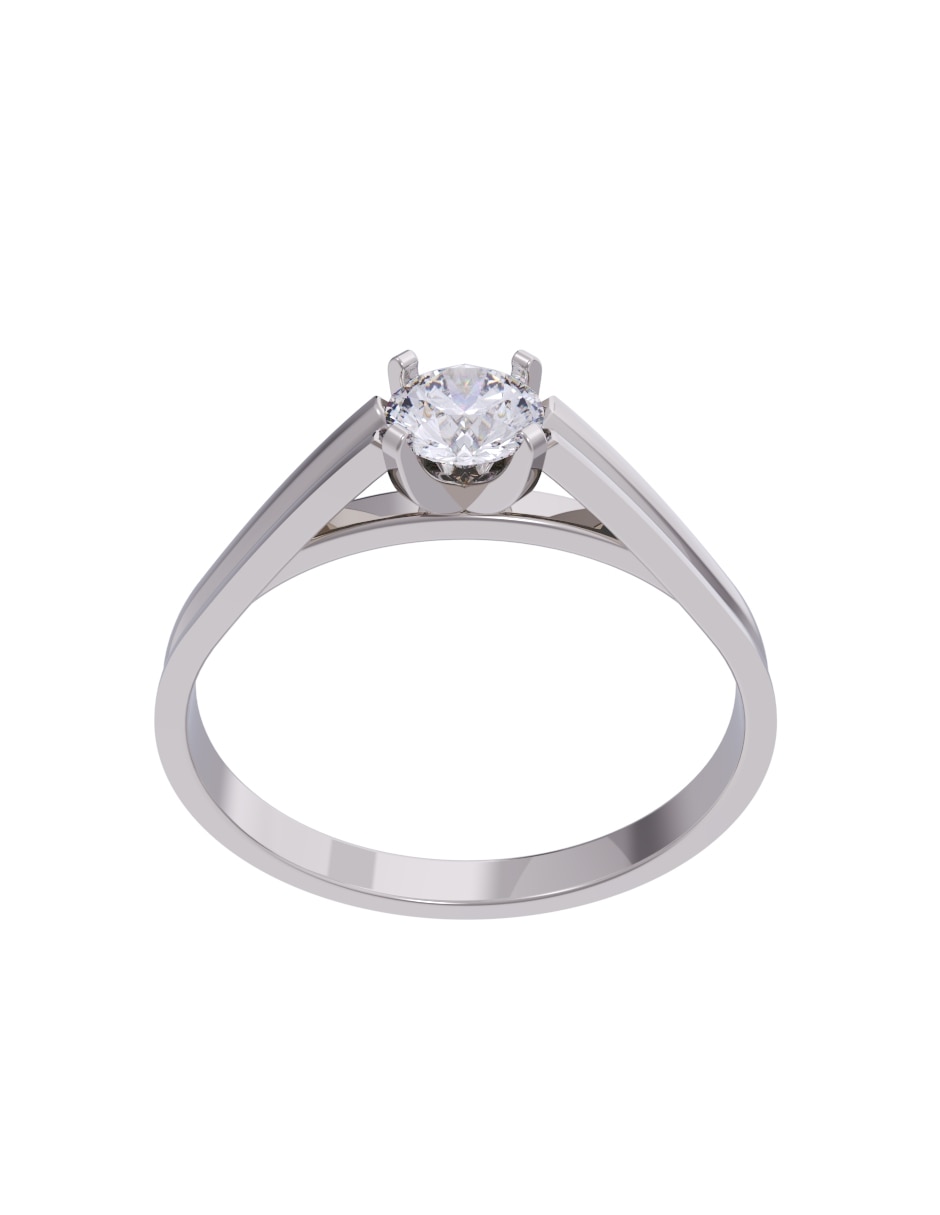 Anillo de compromiso de oro 10 k diamante 2
