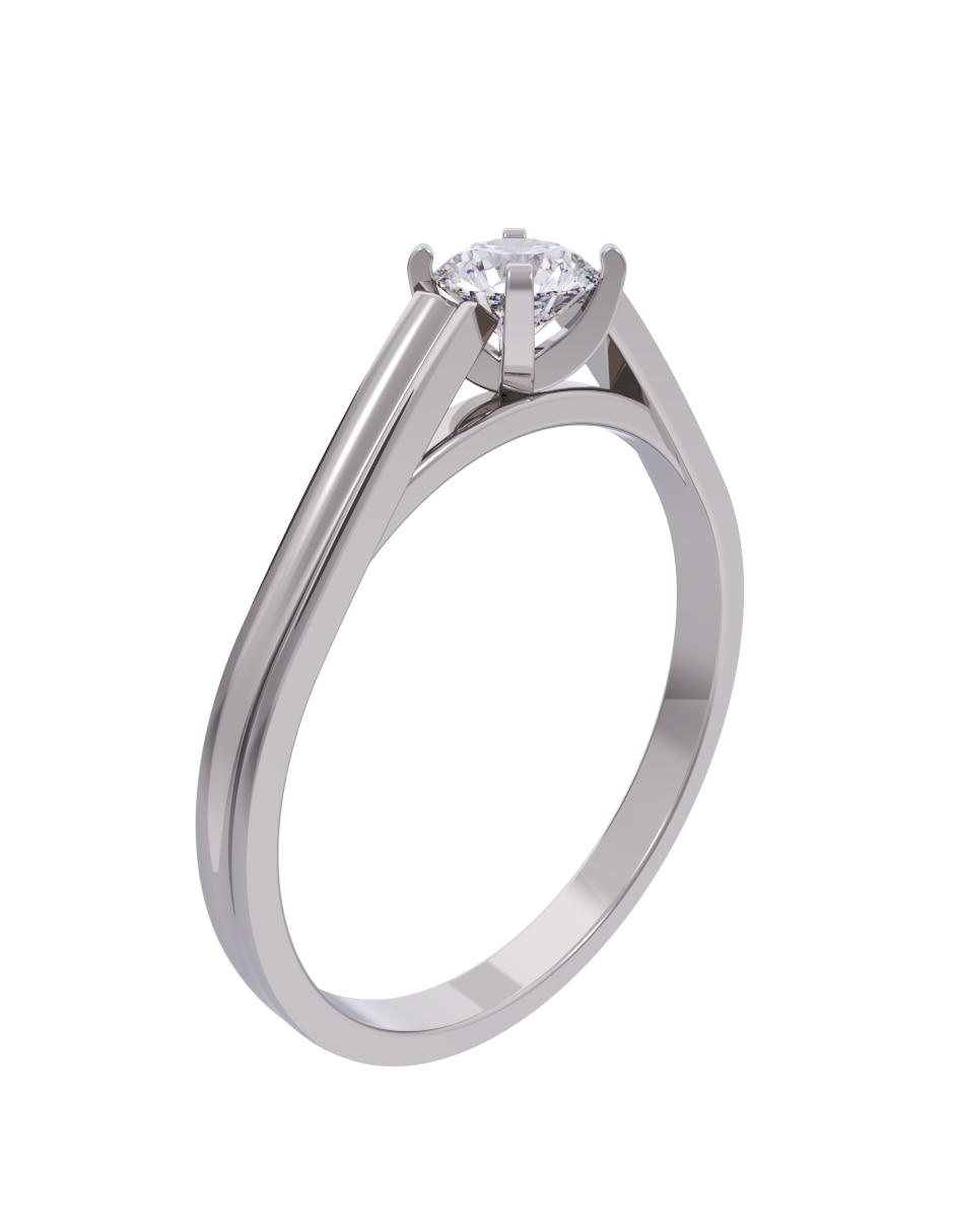 Anillo de compromiso de oro 10 k diamante 3