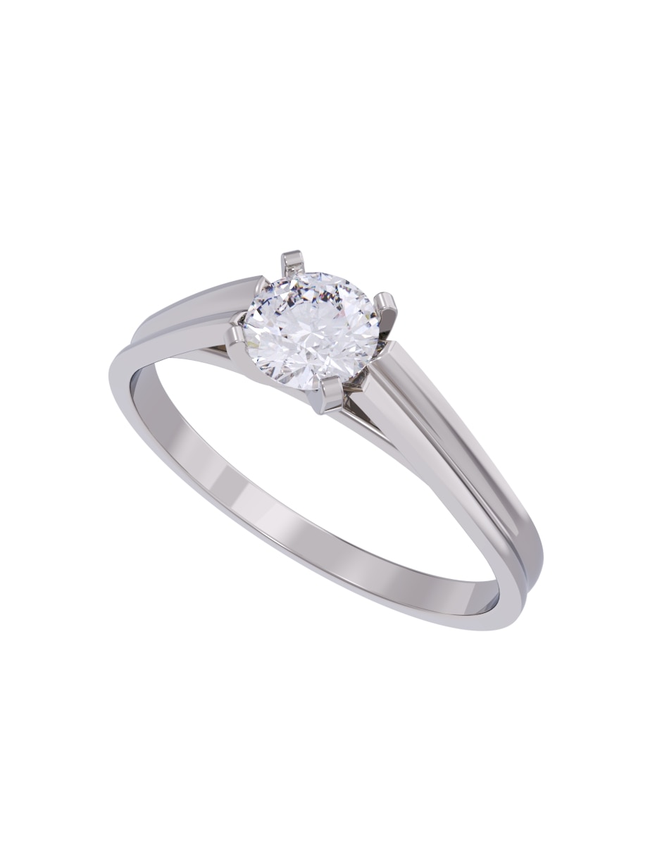 Anillo de compromiso de oro 10 k diamante 4