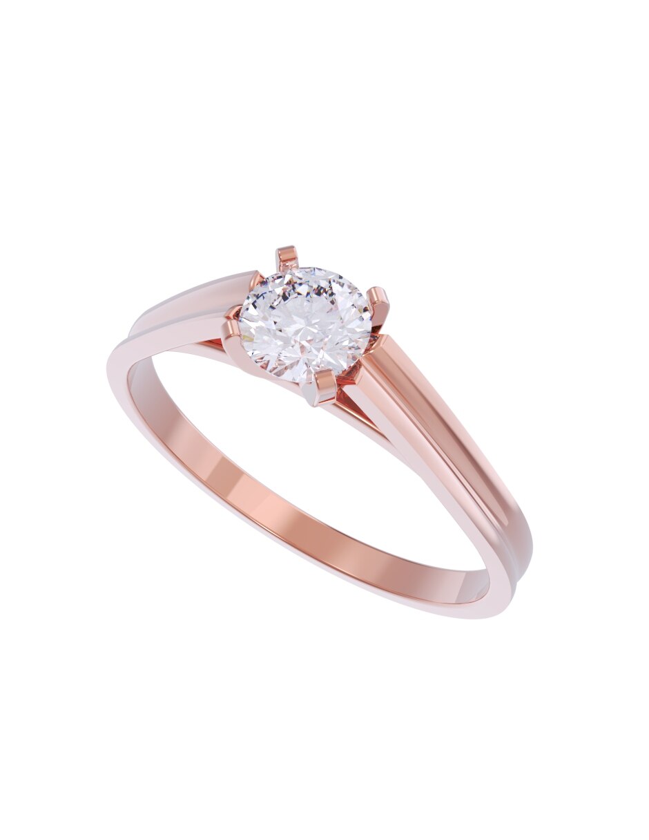 Anillo de compromiso de oro 10 k Diamantes Fonelli diamante 4