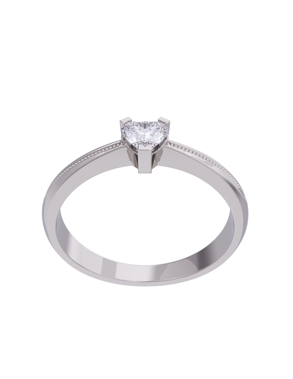 Anillo de compromiso de oro 14 k diamante 2