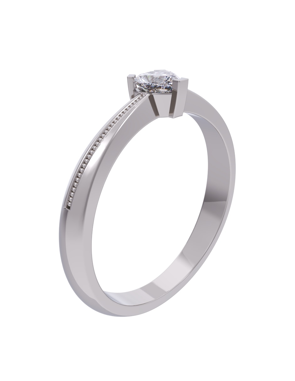 Anillo de compromiso de oro 14 k diamante 3