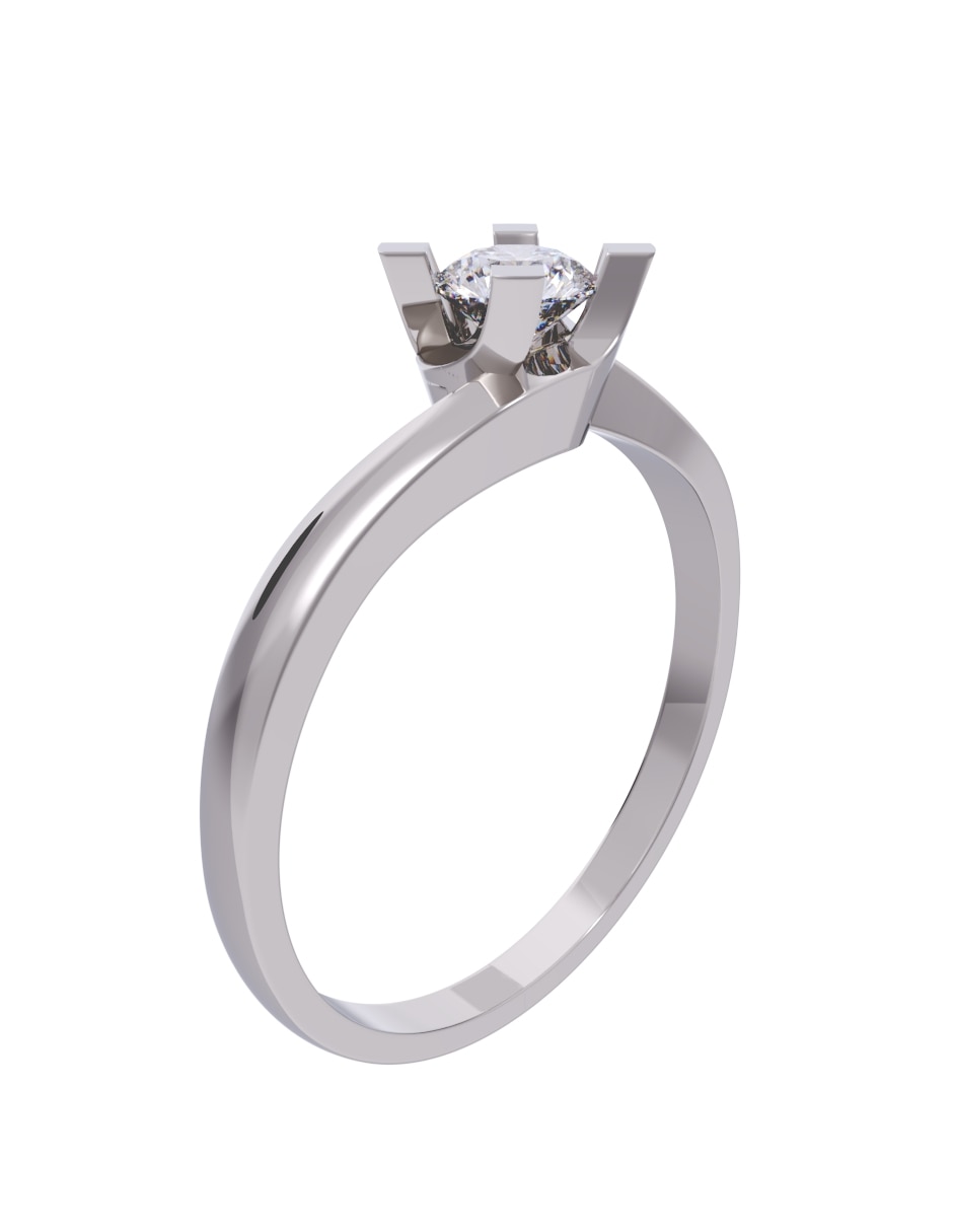Anillo de compromiso de oro 10 k diamante 3