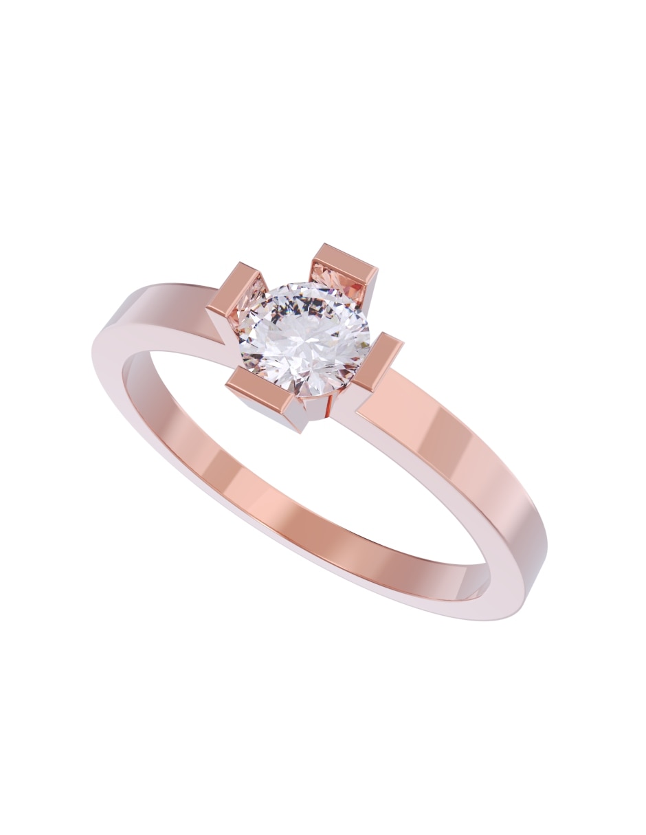 Anillo de compromiso de oro 14 k Diamantes Fonelli diamante 4